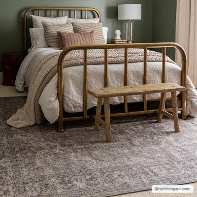 Dusty Sage Greenpoint Medallion Washable Area Rug