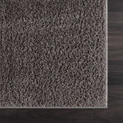 Judy Solid Dark Gray Washable Shag Rug