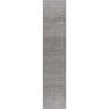 Close-up of Tigri Aztec Ivory & Gray area rug. Farmhouse style runner rug with geometric Aztec pattern in gray and ivory. Design-Runner