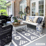 Hiro Blue Outdoor Rug - Clearance