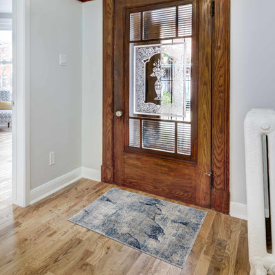 Creighton Blue Marble Rug