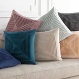 Furlong Pale Blue Square Throw Pillow