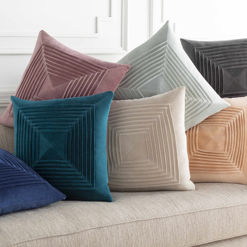 Lefors Navy Square Throw Pillow