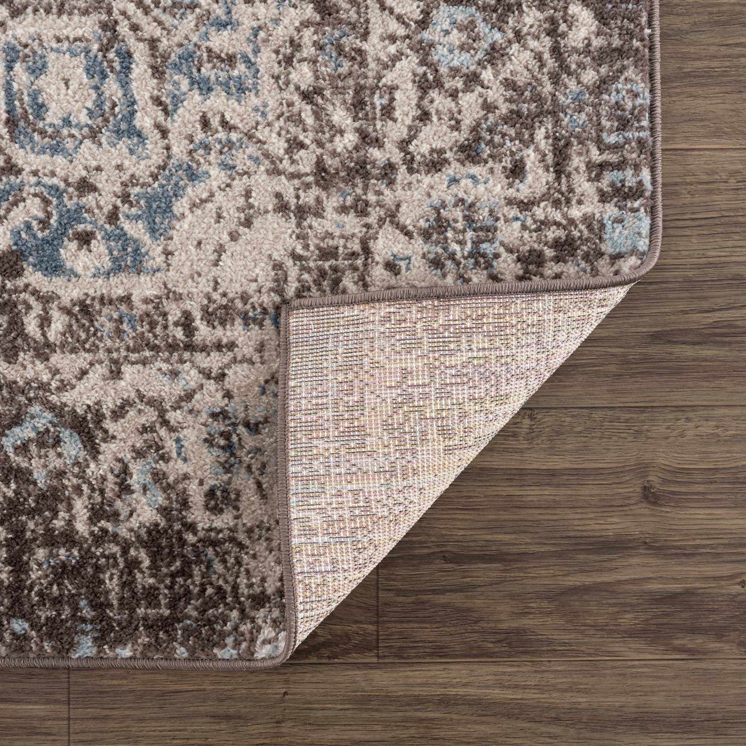 Peeta Dark Brown Medallion Area Rug