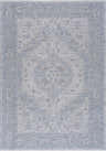 Detailed view of the Semaphore Thick Luxe Area Rug, featuring a traditional Persian-style design in blue, gray, and white. Design-Rectangle-6796
