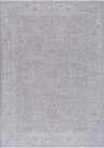 Close-up of the Tahmoor Thick Luxe Area Rug, a machine-woven rug with a traditional Persian-inspired pattern in beige, gray, and white. Design-Rectangle-6796