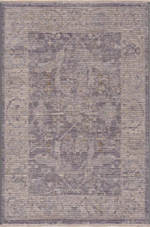 Close-up of the Binx Thick Luxe Statement Rug. Machine woven polyester rug in brown, charcoal, sage, gray, and teal. Design-Rectangle-23