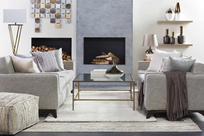 Springhill Light Gray Square Throw Pillow - Clearance