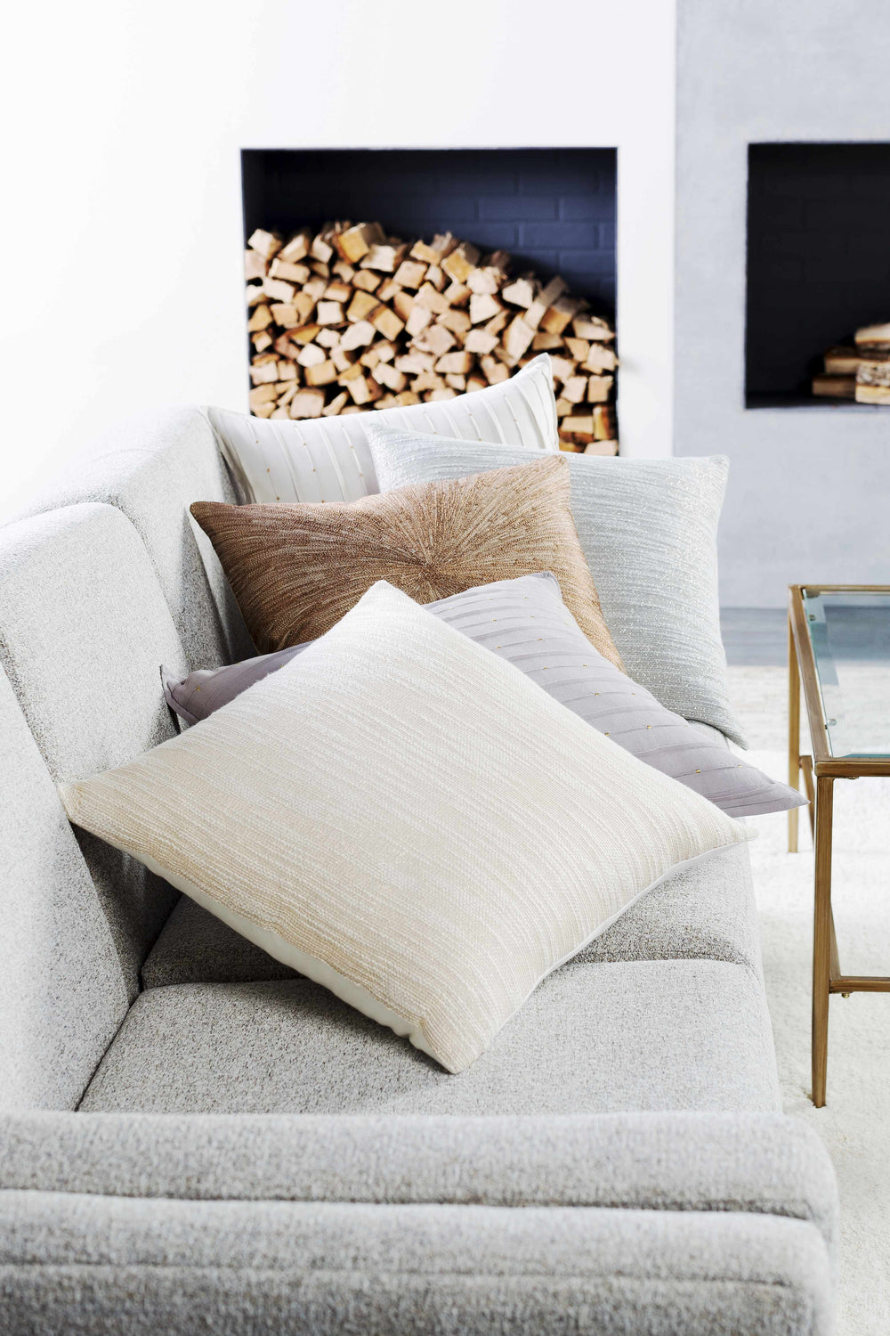 Springhill Light Gray Square Throw Pillow - Clearance