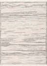 Close-up of Lave Bone & Taupe Area Rug featuring a contemporary, striated design in neutral bone and taupe tones. Design-Rectangle-46