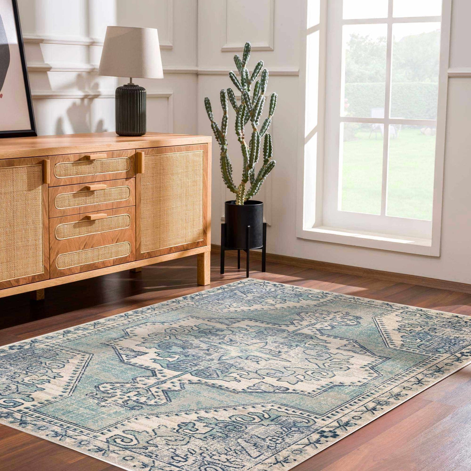 Kenmare Blue Medallion Rug - Clearance