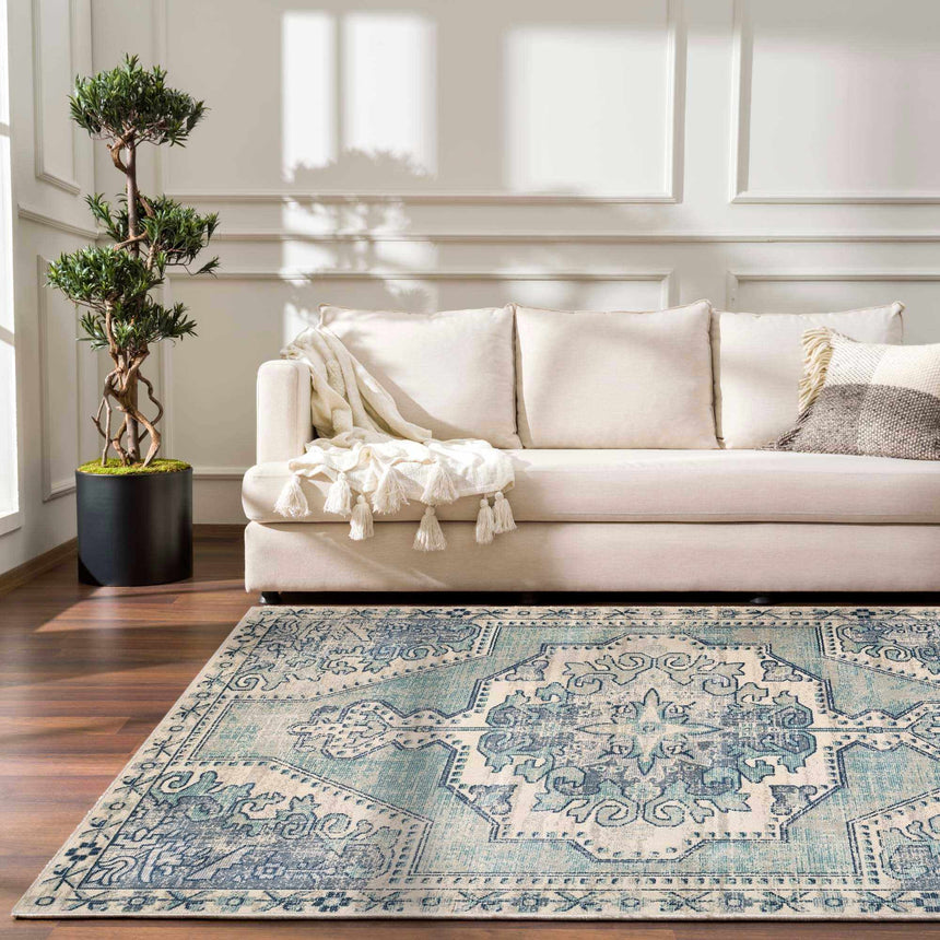 Kenmare Blue Medallion Rug - Clearance
