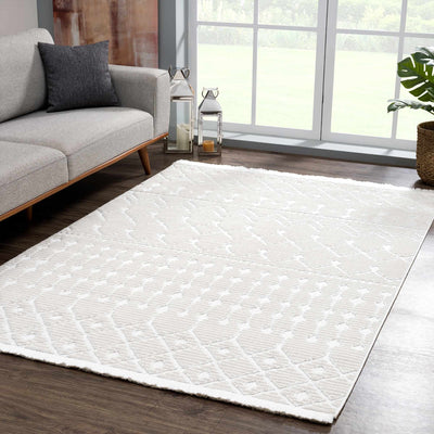 Beil Ivory Textured Area Carpet - Clearance