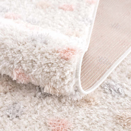 Cansu Pink & Cream Dotted Area Rug – Boutique Rugs