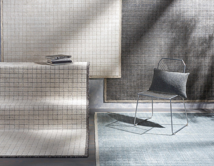 Arno Handmade Blue Square Throw Pillow - Clearance