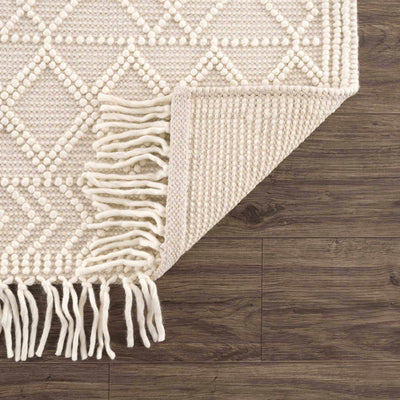 Ramsbury Beige Trellis Wool Rug