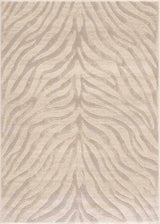 Beige Manteca Zebra Print Area Rug