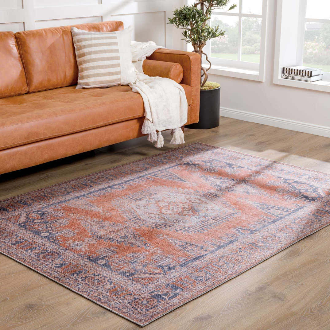 Temu Orange Rug Taber Burnt Orange Persian Style Rug – Boutique Rugs