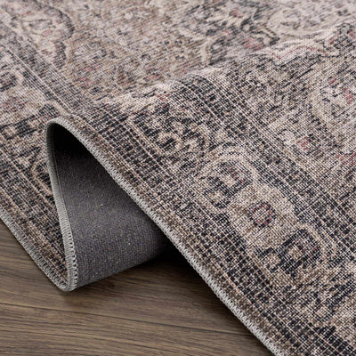 Dusty Sage Greenpoint Medallion Washable Area Rug