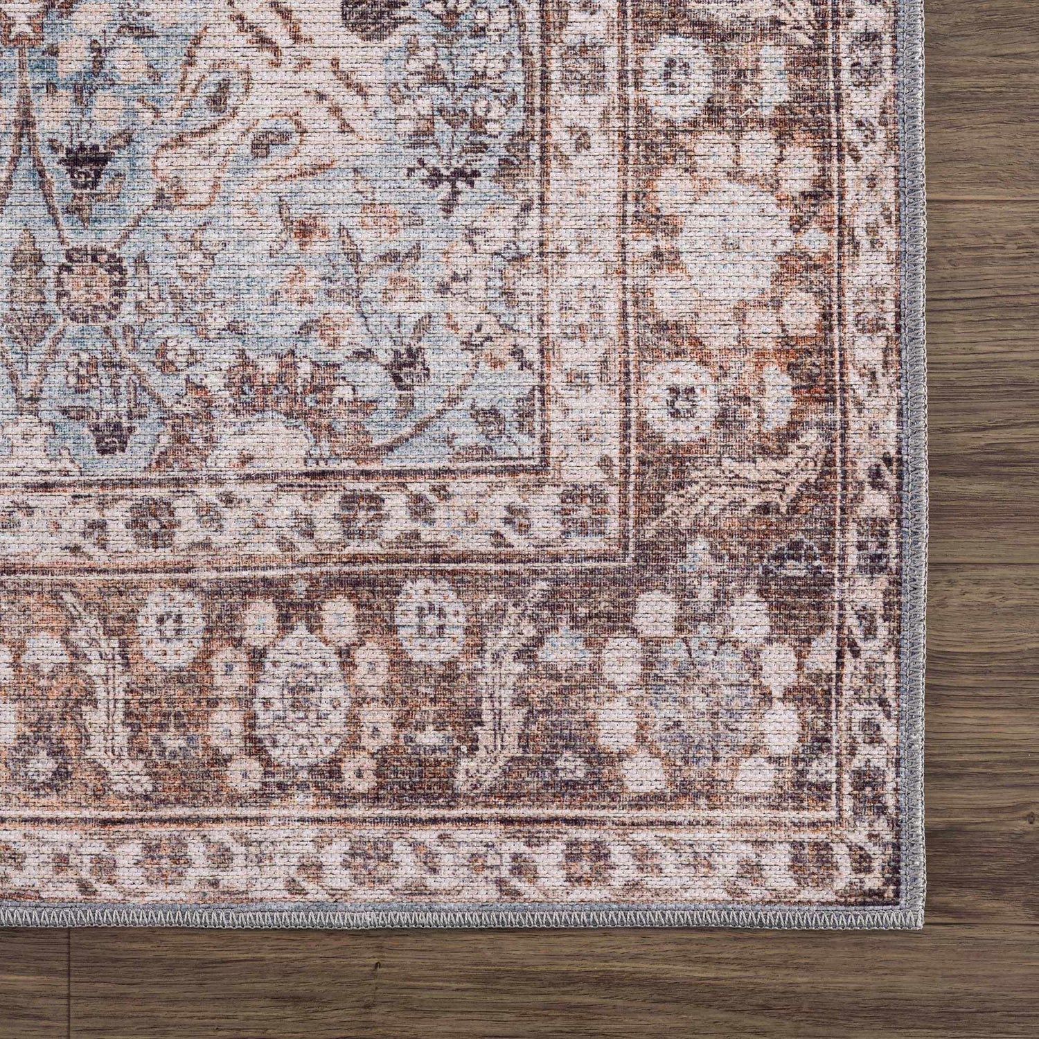 Dauis Blue Persian Style Washable Rug - Promo