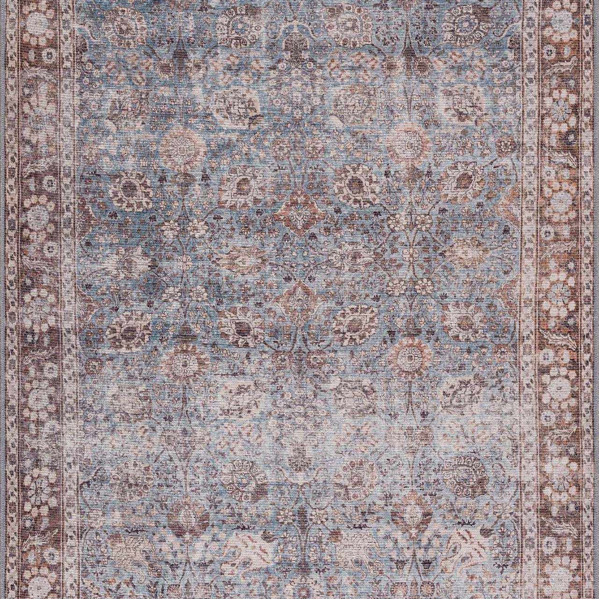 Dauis Blue Persian Style Washable Rug - Promo - Clearance – Boutique Rugs