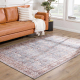 Dauis Blue Persian Style Washable Rug - Promo