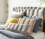 Bantogon Mustard Diamond Pattern Pillow - Clearance