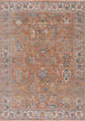 Detailed Cayla Area Rug in bone, clay, garnet, and taupe. Traditional floral pattern with a distressed, vintage look. Design-Rectangle-5376
