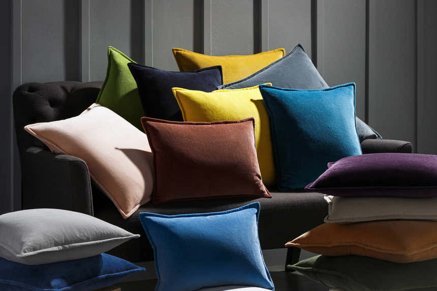 Pickering Peach Square Throw Pillow