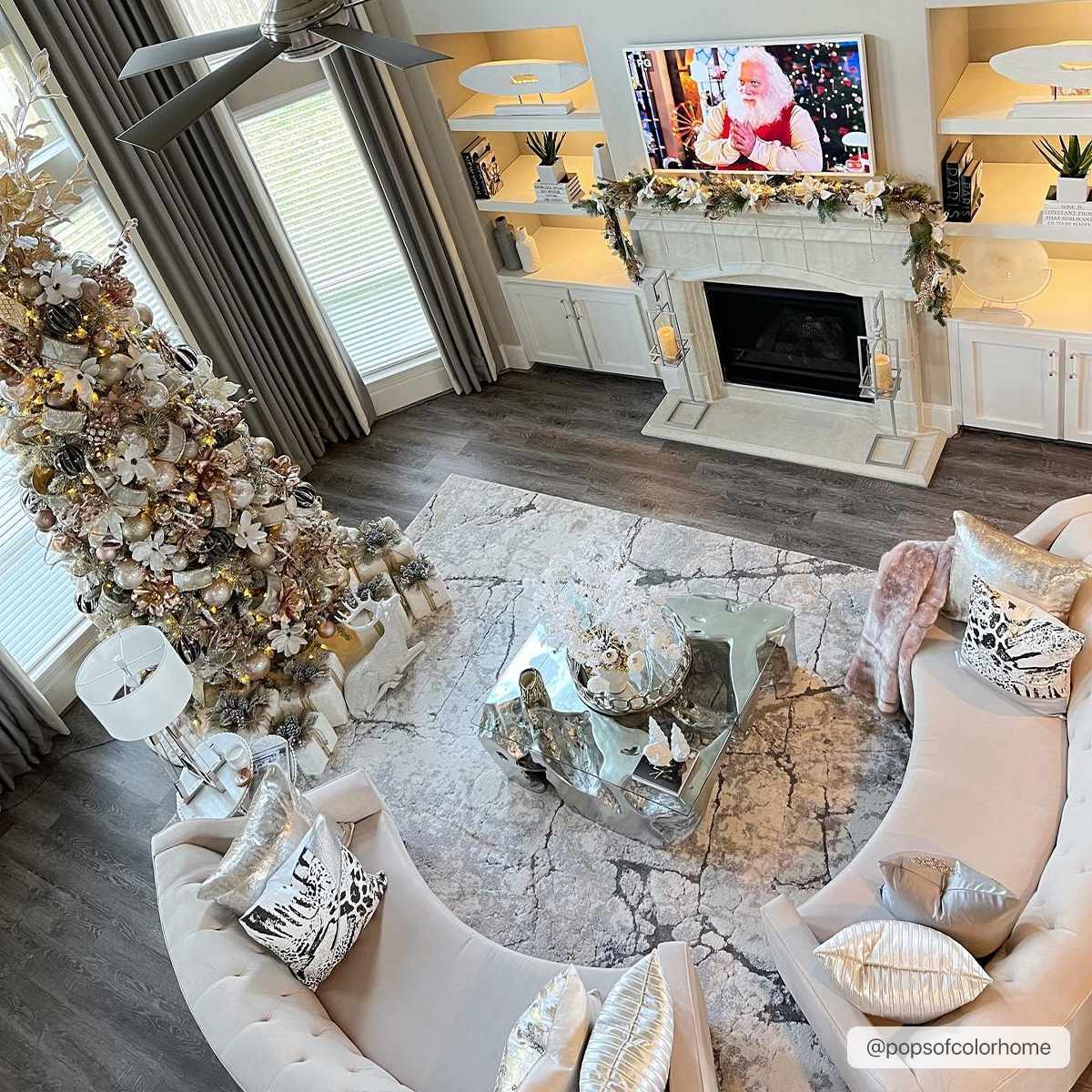 Cavetown Gray Marble Thick Rug