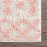 Darva Pink Plush Area Carpet