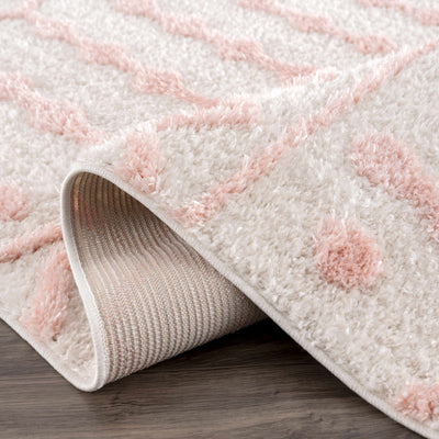 Darva Pink Plush Area Carpet