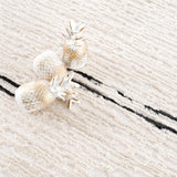 Riad Black Striped White Rug with Tassels