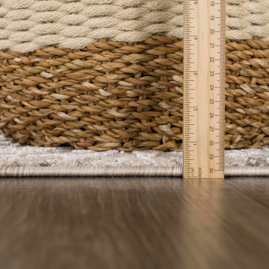 Hinda Textured Rug with Fringes