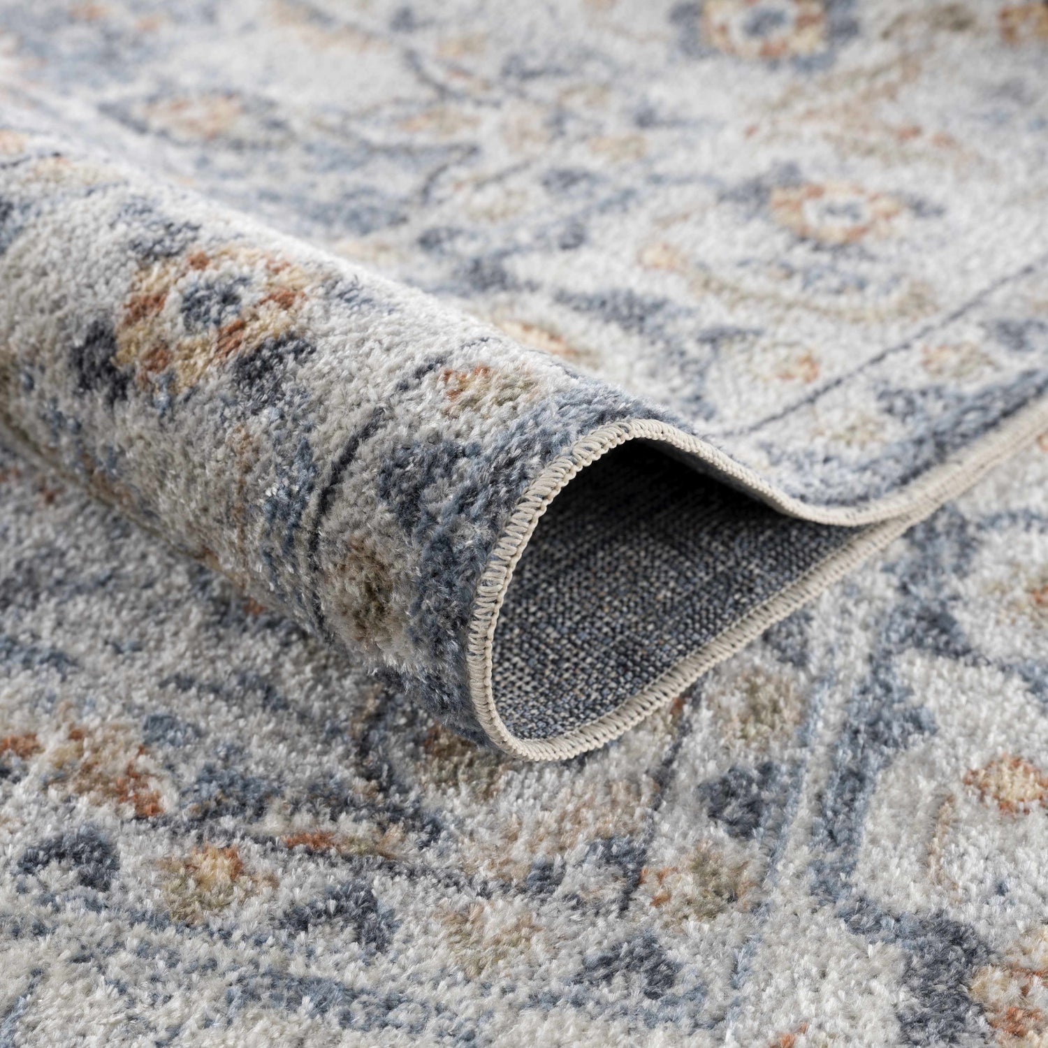 Hiti Cream&Blue Washable Rug - Clearance