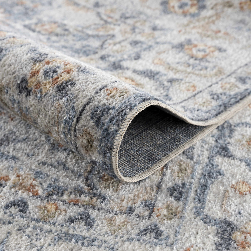 Hiti Cream&Blue Washable Rug - Clearance