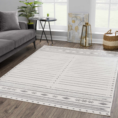 Aztec Pinstripe Ivory Rug TGS-2325 - Limited Edition