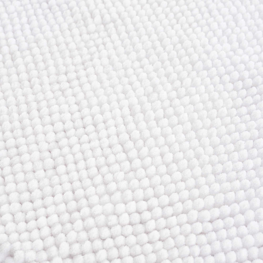 Washable Bath Mat, White