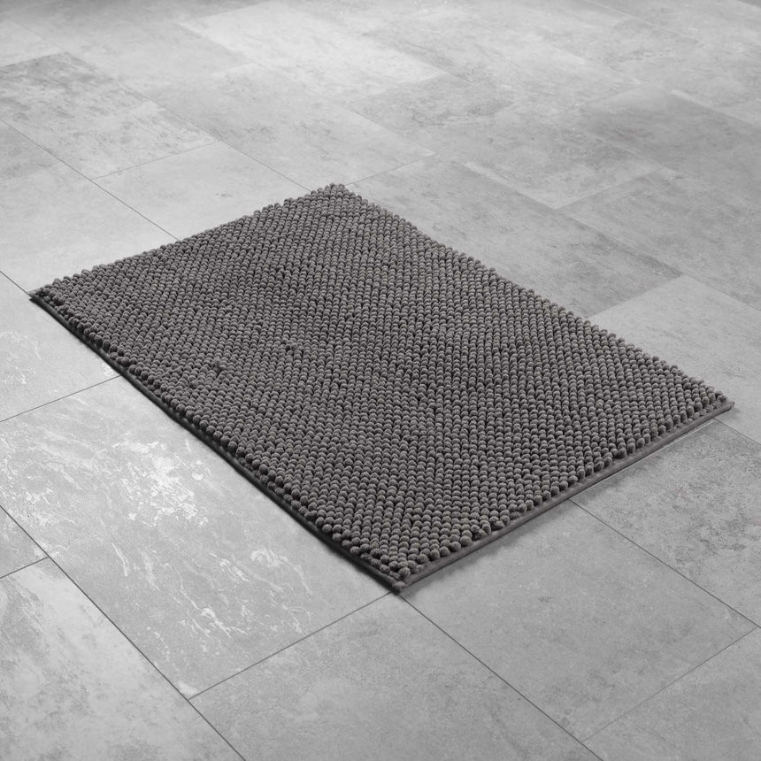 Washable Bath Mat, Dark Gray