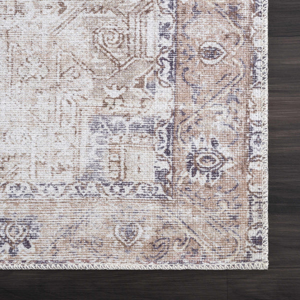 Beige Rosman Washable Area Rug - Clearance