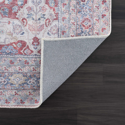 Rust Goma Vintage Washable Area Rug - Clearance