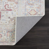Cream Rust Leeston Washable Rug - Clearance