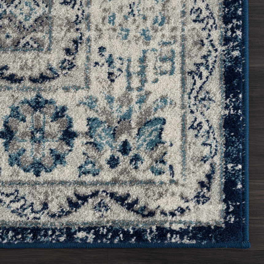 KMRSH-4604 Blue Medallion 5x7  Area Rug - Clearance