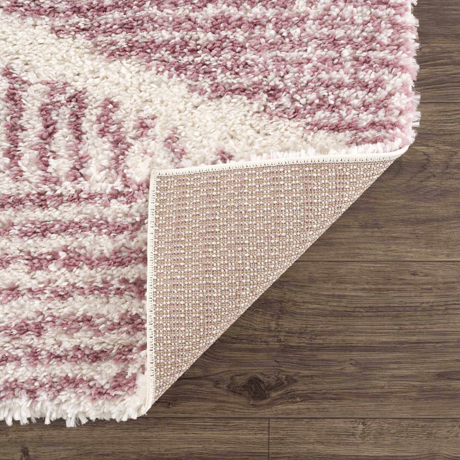 Trunding Plush Area Rug in Pink - Promo