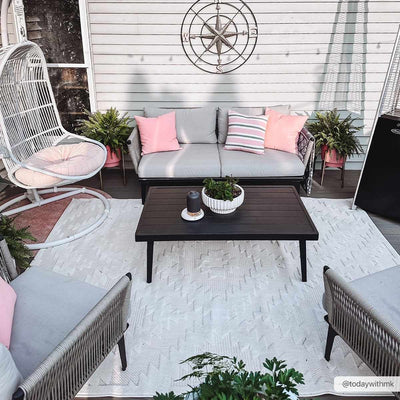 Diep Cream Outdoor Rug - Clearance