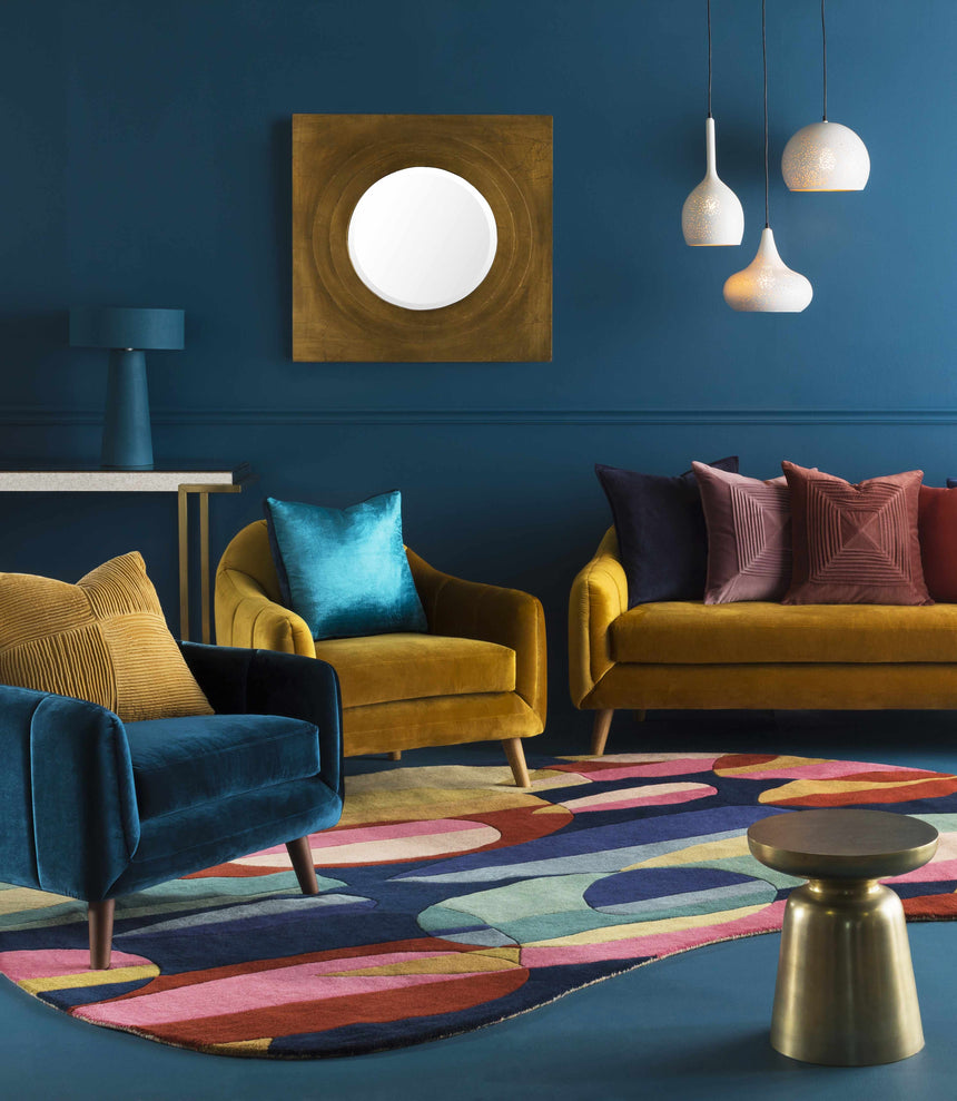 Cade Mustard Square Throw Pillow