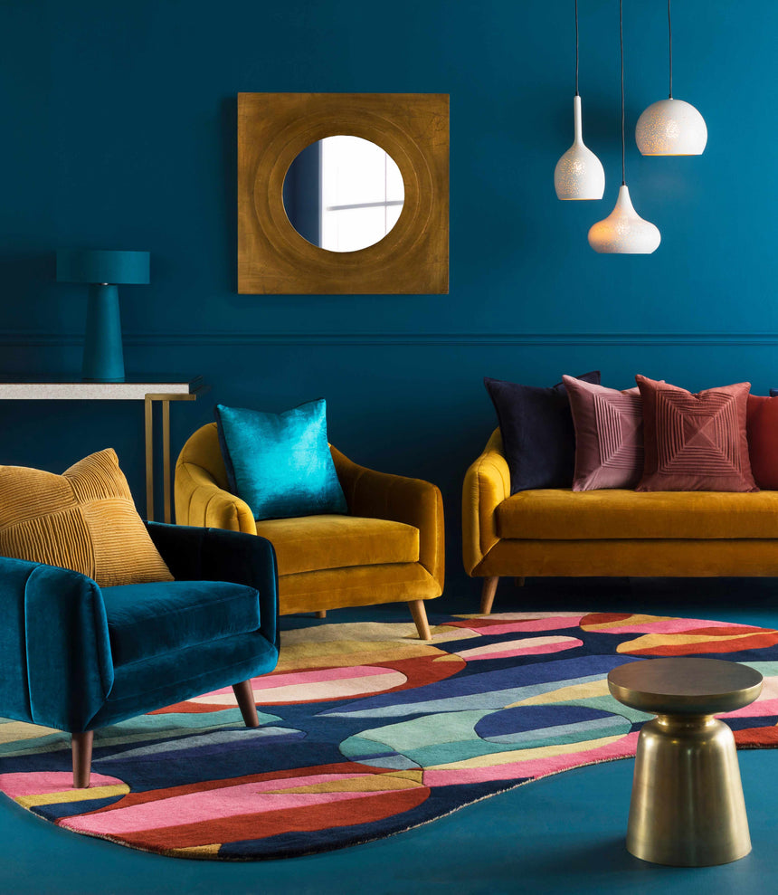 Cade Mustard Square Throw Pillow