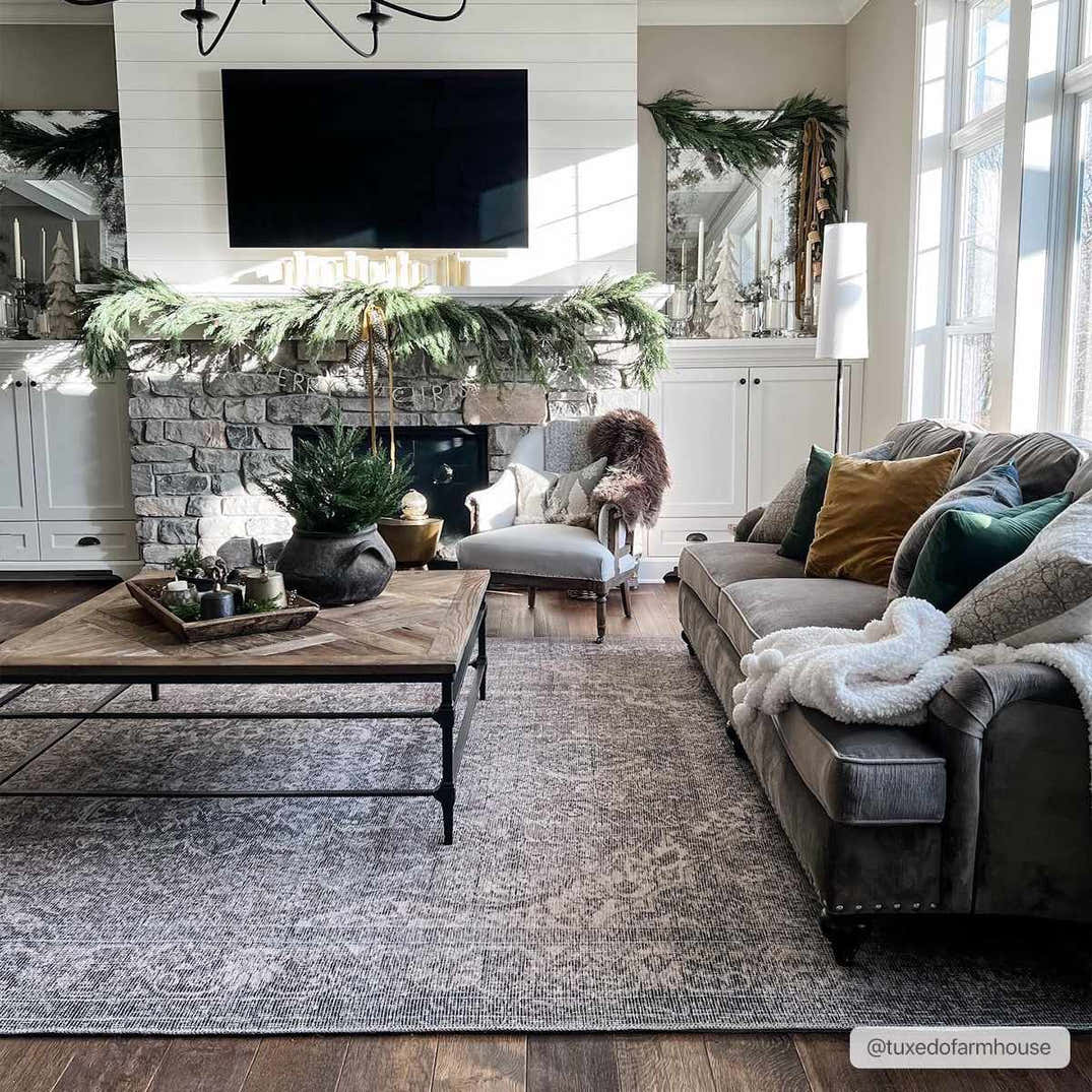 Dusty Sage Greenpoint Oriental Washable Area Rug – Boutique Rugs