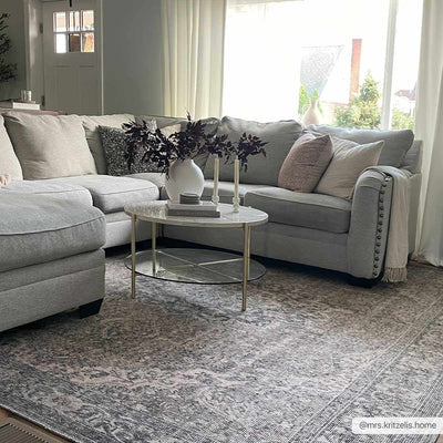 Dusty Sage Greenpoint Medallion Washable Area Rug