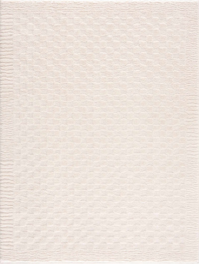 Leryn Ivory Checkered Area Rug